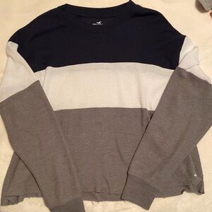 Hollister striped waffle knit boyfriend tee